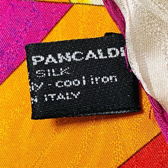 Rare Vitaliano Pancaldi 17" Silk Pocket Square - Picture 13 of 13